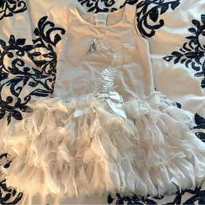 Biscotti Girls Size 7 Light Pink Swan Tulle Dress